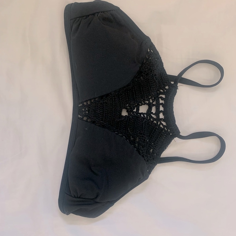 Target black crochet bikini top